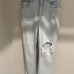 Abercrombie & Fitch Light Blue Ripped Skinny Jeans
